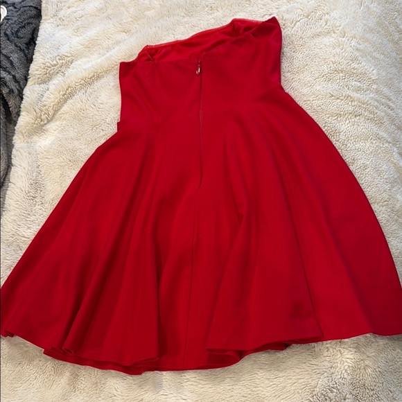lulus Elegant Red Strapless Dress - Picture 4 of 8